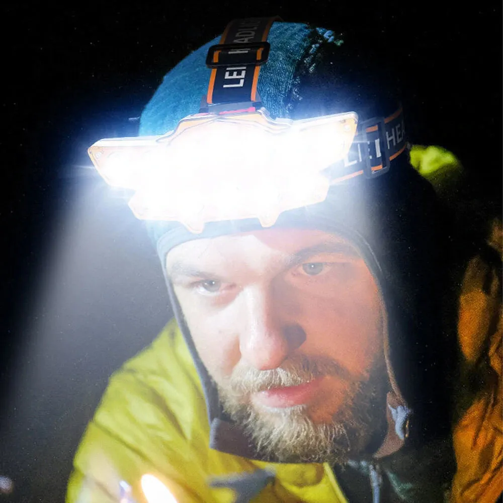 12 x P90 LED Headlamp USB Rechargeable Long Shoot 4 Modes