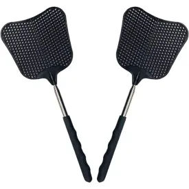 2-Pieces: Heavy Duty Telescopic Fly Swatter Set
