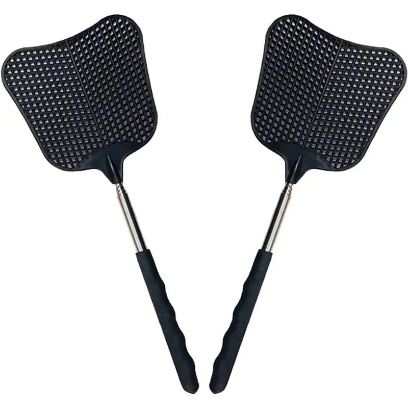 2-Pieces: Heavy Duty Telescopic Fly Swatter Set