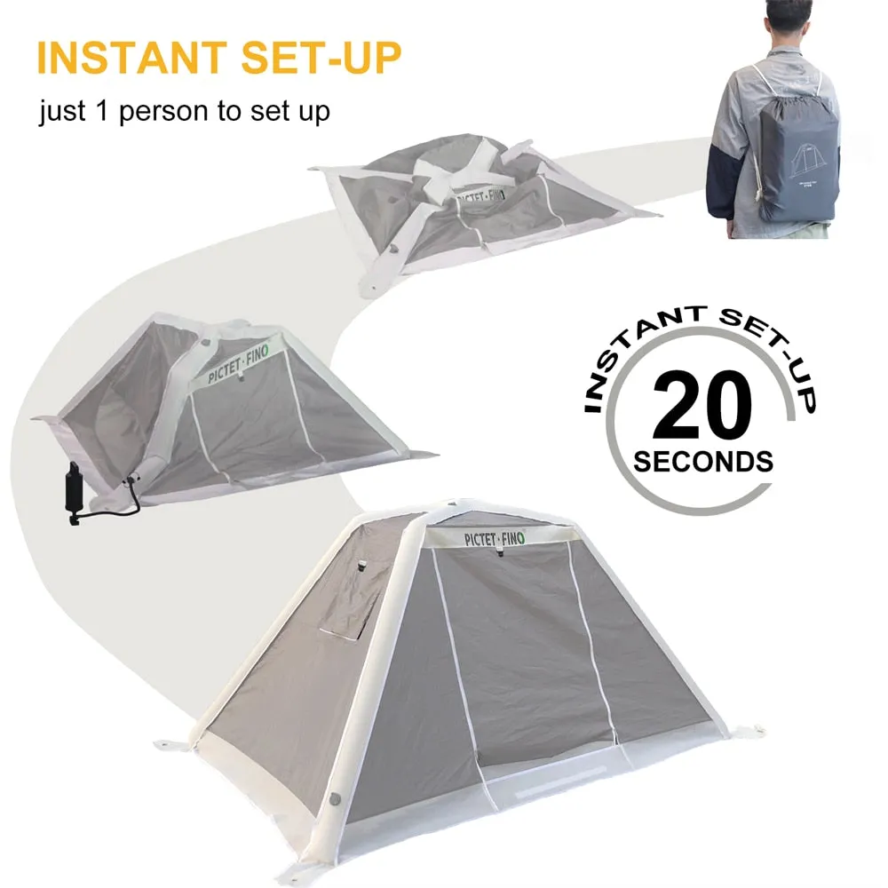 2022 New! Innovative Inflatable Tent 2-3 Persons Camping Tents Pop-up Backpacking Outdoor Mosquito Net Wigwam Protection Tent Sun Shade Awning