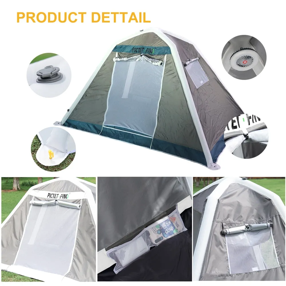 2022 New! Innovative Inflatable Tent 2-3 Persons Camping Tents Pop-up Backpacking Outdoor Mosquito Net Wigwam Protection Tent Sun Shade Awning