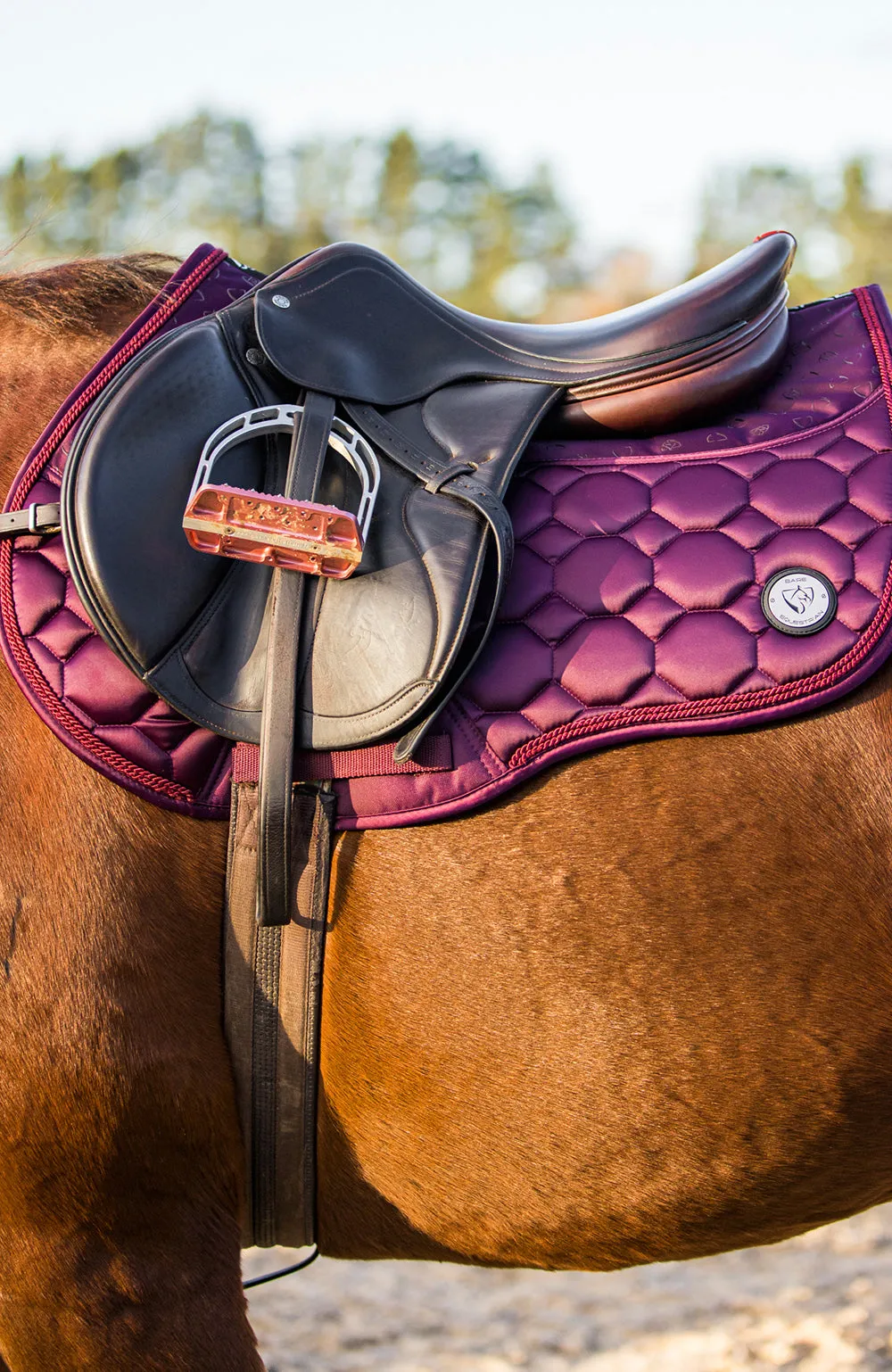 BARE Luxe Sport Saddle Pad - Jump Cut - Ruby
