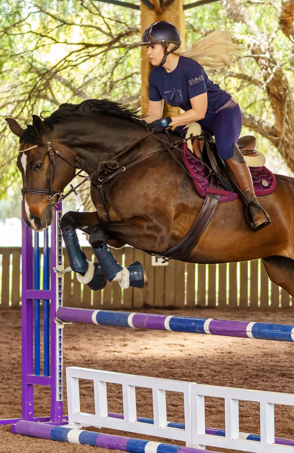BARE Luxe Sport Saddle Pad - Jump Cut - Ruby