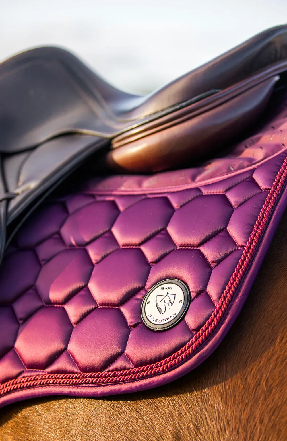 BARE Luxe Sport Saddle Pad - Jump Cut - Ruby