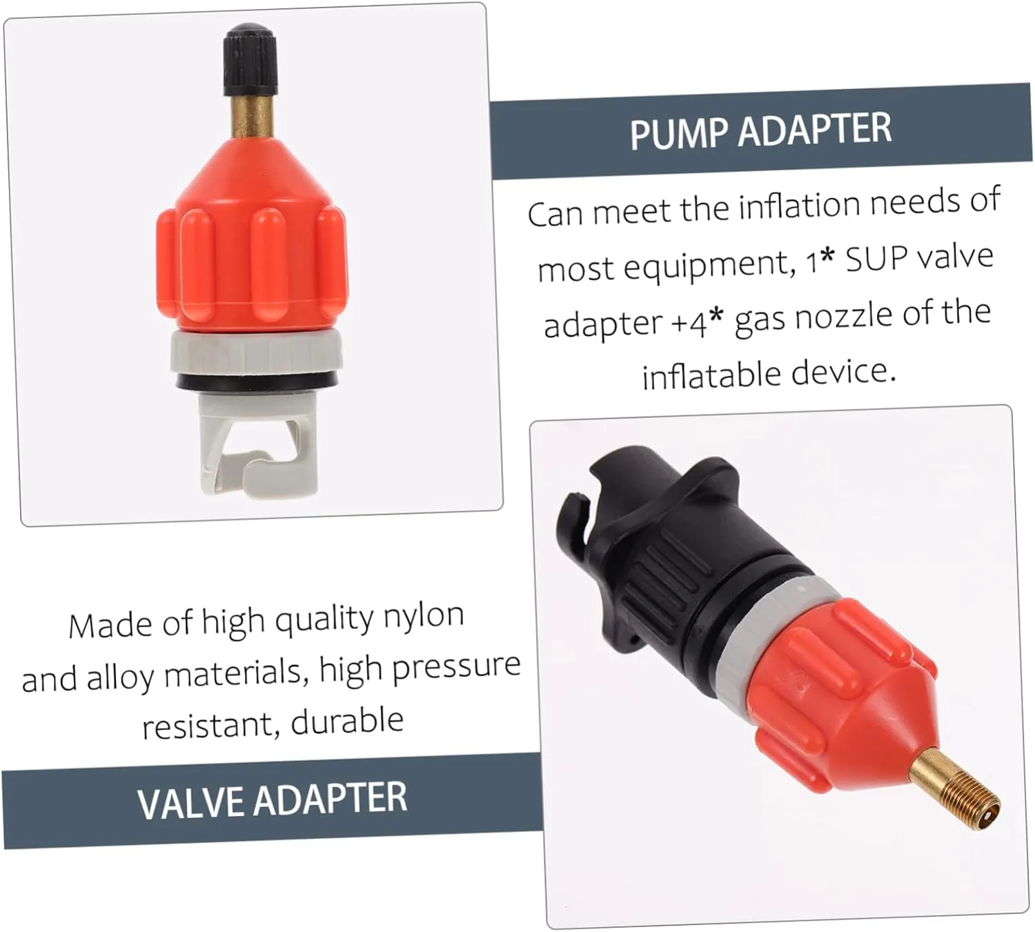 BESPORTBLE Air Valve Adapter Steamer Pump for Board Electric Tiny Pump Hand Air Pump for Inflatables Pump Adaptor