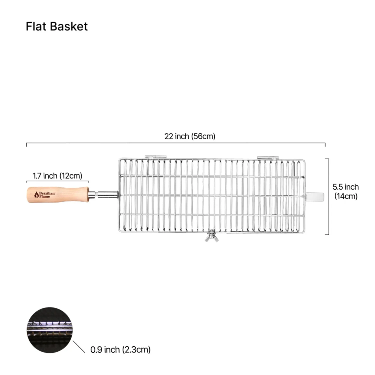 Brazilian Flame Rotisserie Grill Basket - Set