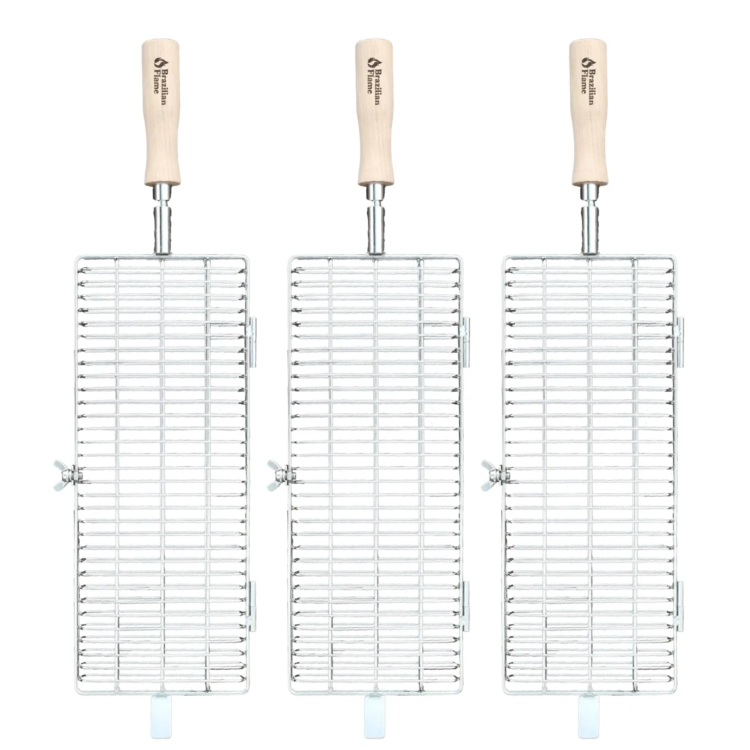 Brazilian Flame Rotisserie Grill Basket - Set