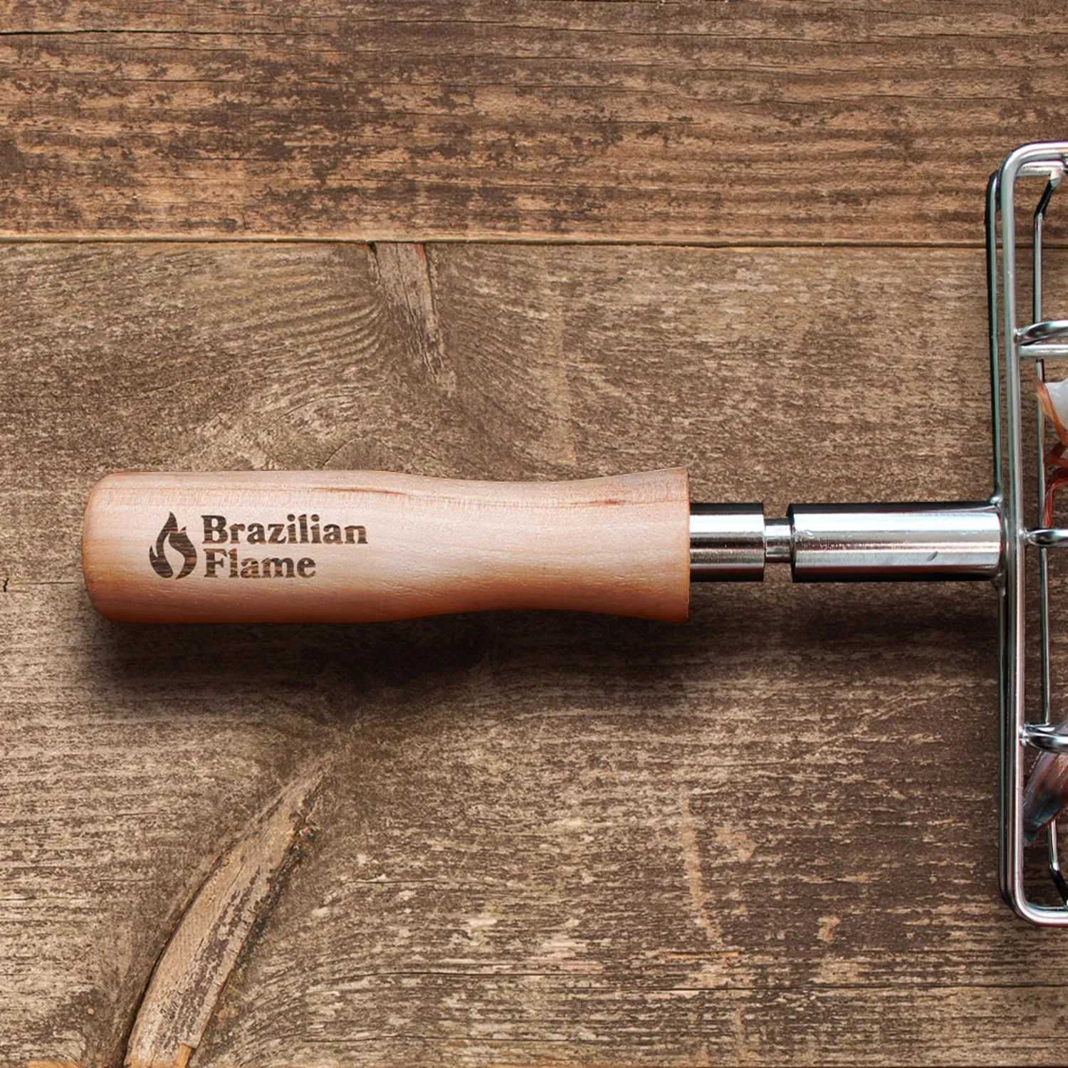 Brazilian Flame Rotisserie Grill Basket - Set