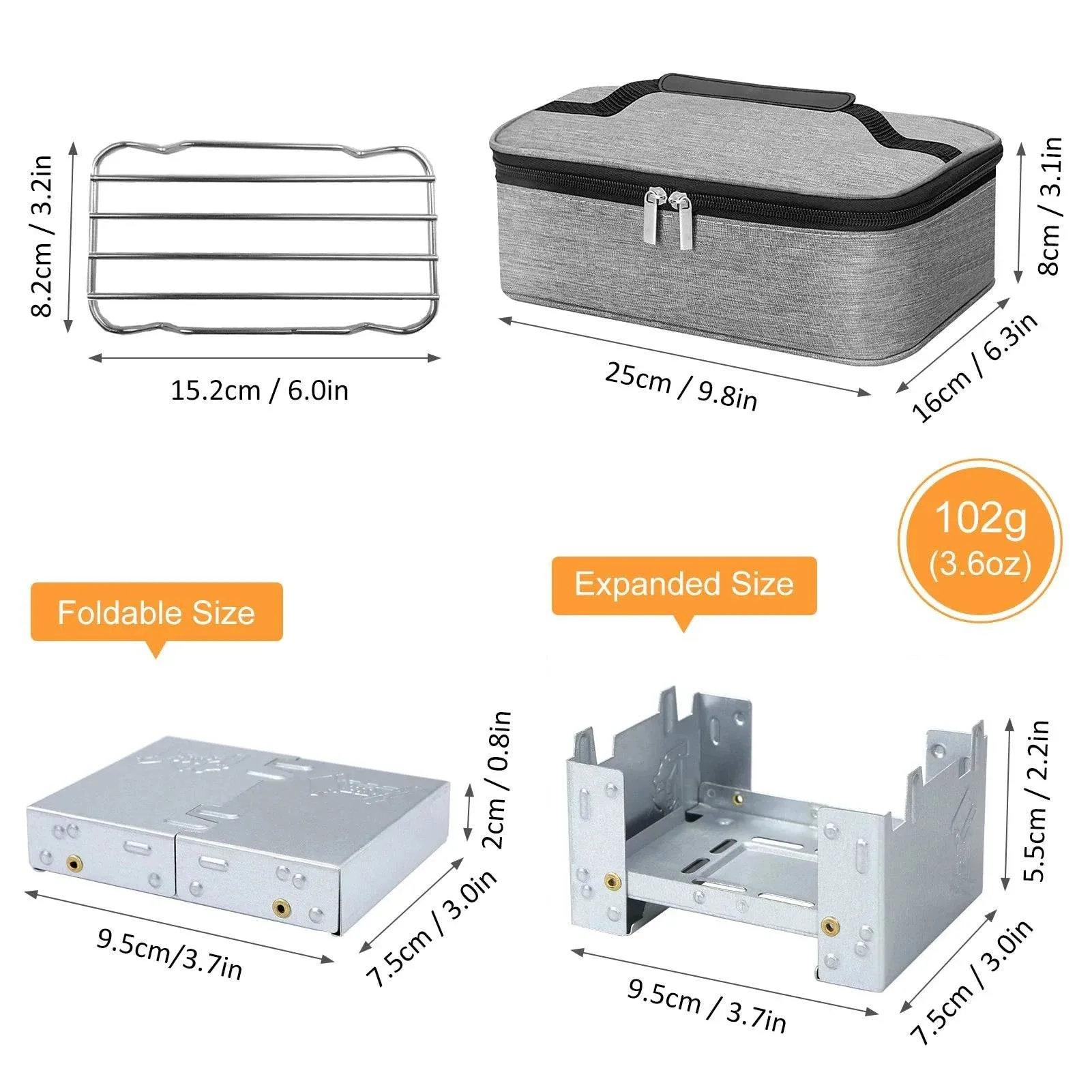 Camping Cookware 800ml Lunch Box Mini Folding Stove Steaming Rack Combo Set Tourist Tableware 2022 New