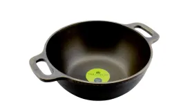 Cast Iron Kadai | Machined Smooth | 10 Inches | 2.54 Kgs | ButterMold