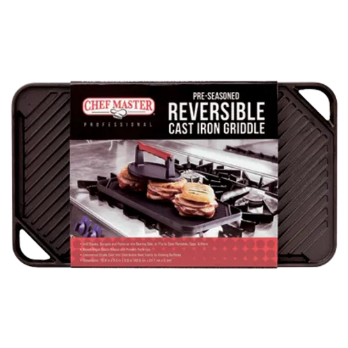 Chef Master 90202 Cast Iron Grill / Griddle Plate
