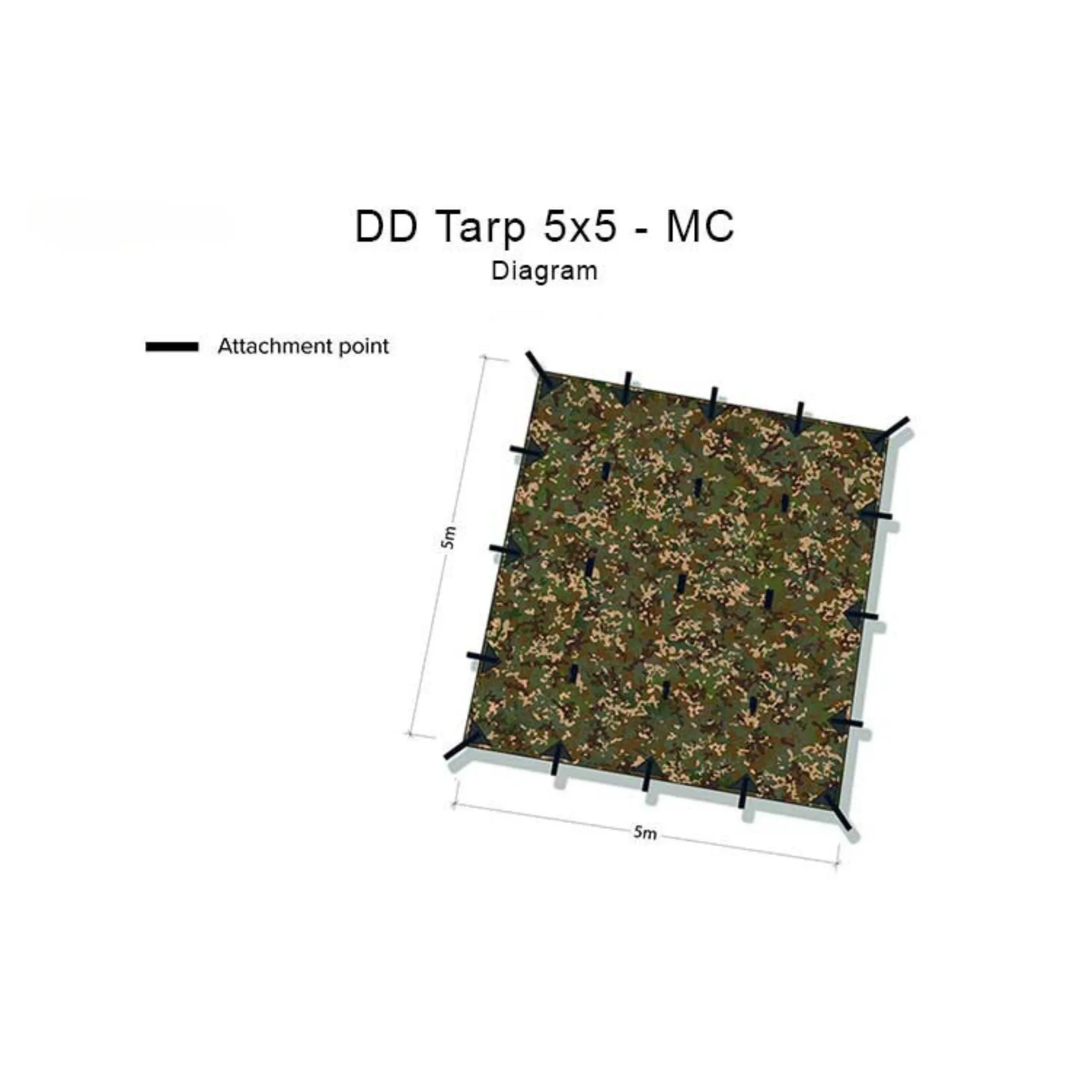 DD | TARP 5 x 5 - Telo per camping ed escursioni