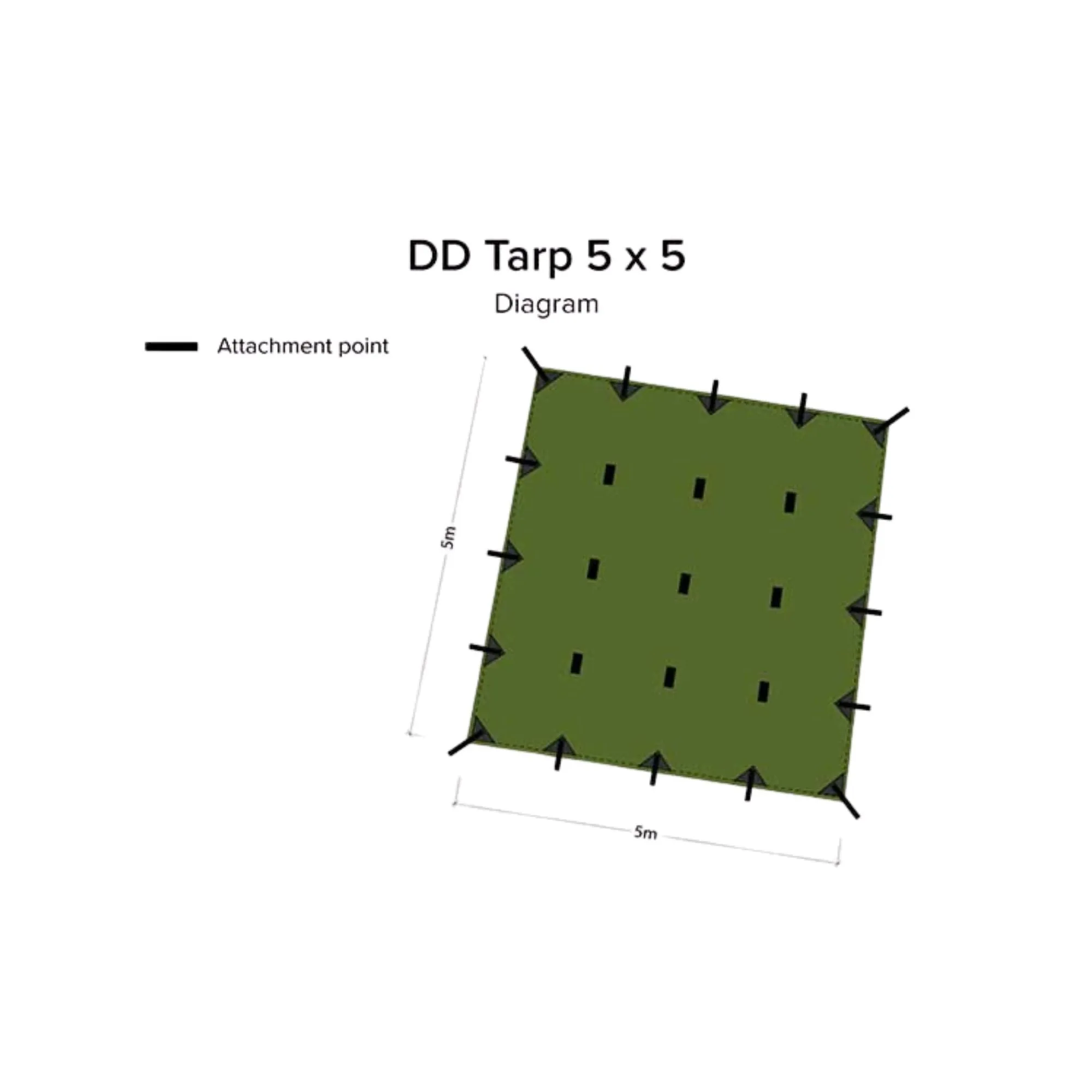 DD | TARP 5 x 5 - Telo per camping ed escursioni