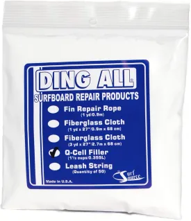 Ding All Q-Cell Filler- 12 oz. Bag (1.3 Cups by Volume) for Surfboard Ding Repairs, Boat and Fiberglass Repairs