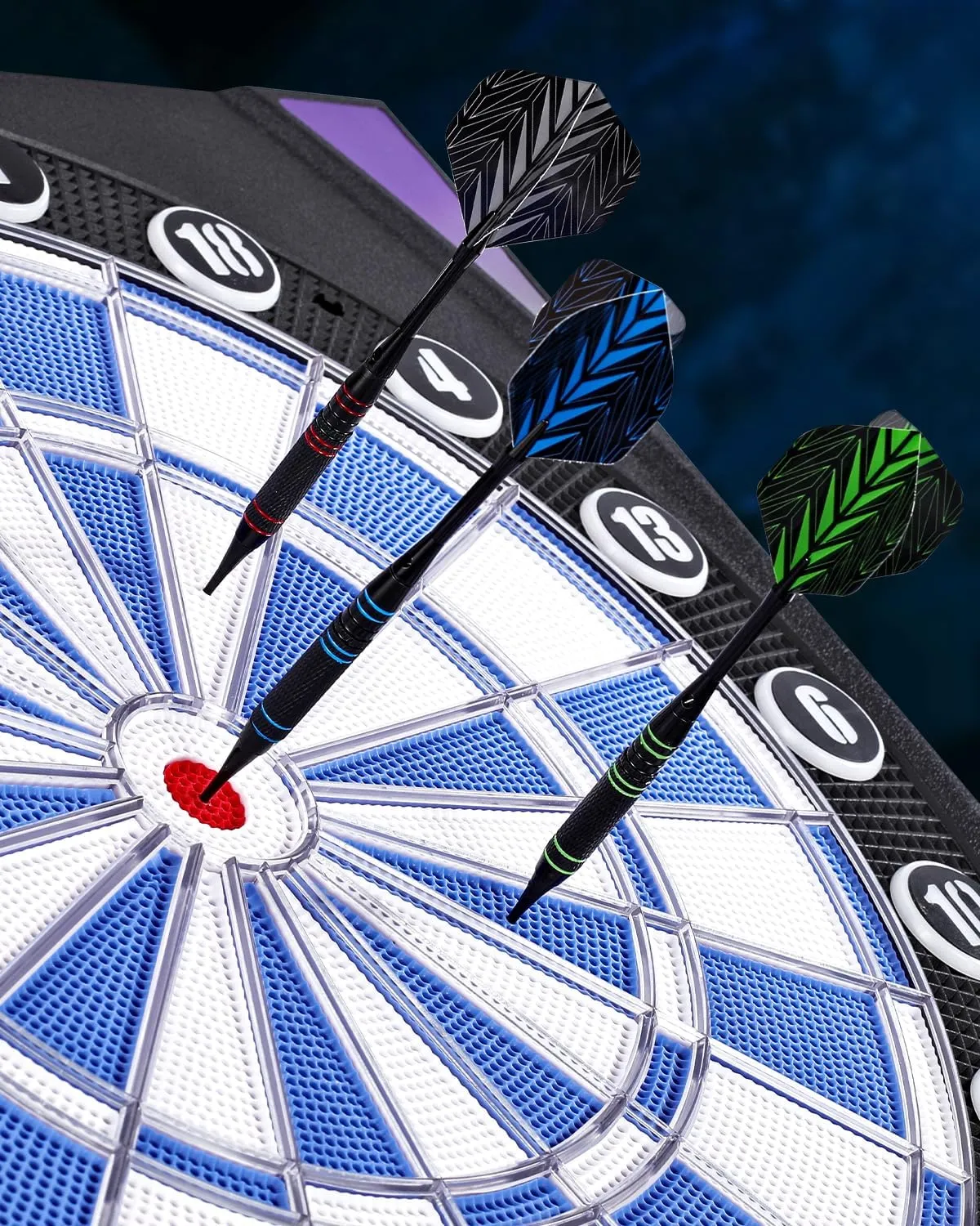 Electronic Dart Board with Bright Score Display, Multiple Games, and Durable Design-Perfect for Family Fun and Competitions-Includes Soft Tip with 12 Darts