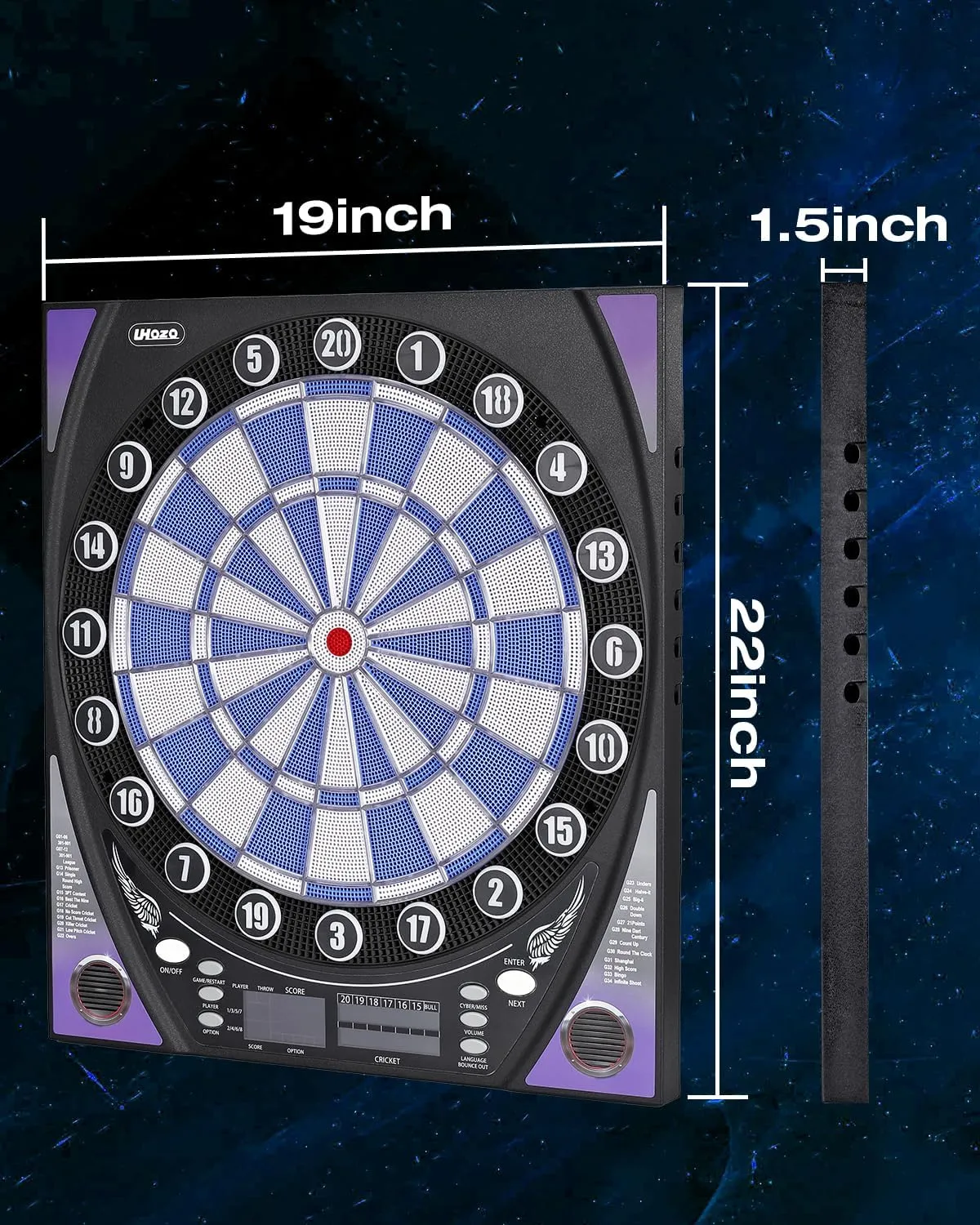 Electronic Dart Board with Bright Score Display, Multiple Games, and Durable Design-Perfect for Family Fun and Competitions-Includes Soft Tip with 12 Darts