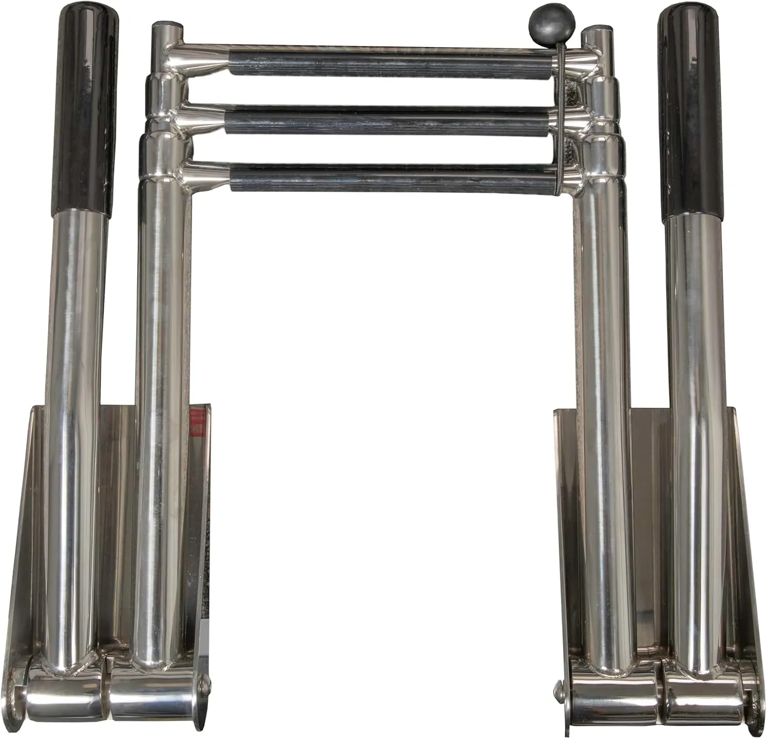 Extreme Max 3006.8807 Top-Mount Telescoping Pontoon, Dock, and Swim Raft Ladder with Hidden Handle and Rubber Grips - 3-Step