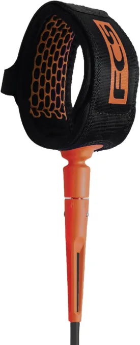 FCS 6' All Round Essential Surfboard Leash - Eclipse | Lightweight & Durable 6ft Surf Leash for 2-8ft Waves, in-Cuff Silicone Grip, Comfortable and Supportive Ankle Strap, Easy-Release Tab