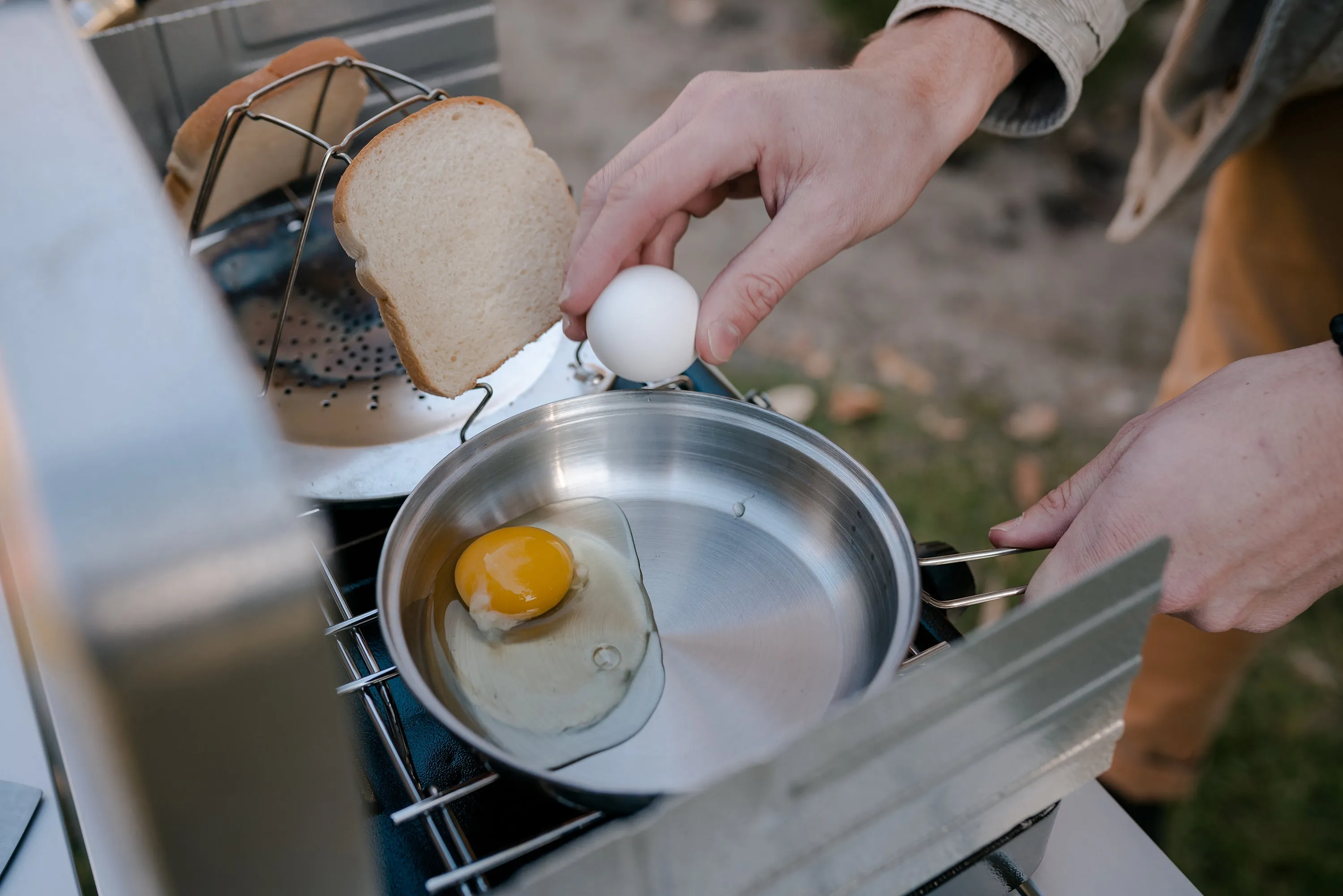 Folding Camp Stove Toaster - Boxed