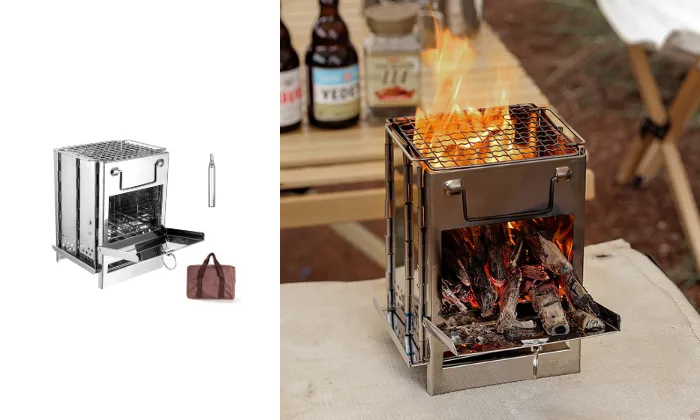 Folding Wood Burning Stove Blowpipe Kit
