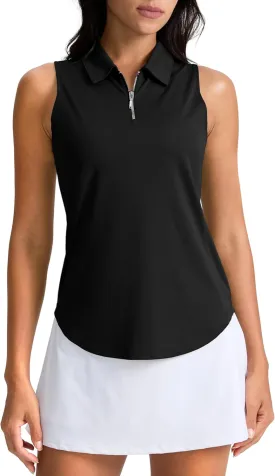G Gradual Womens Golf Shirt Sleeveless Zip Up Polo Shirts for Women Collared Lightweight Tennis Athletic Tank Top G Gradual Womens Golf Shirt Sleeveless Zip Up Polo Shirts for Women Collared Lightweight Tennis Athletic Tank Top