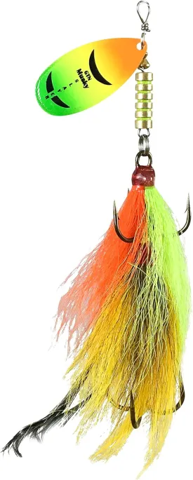 Guideline GTN Musky Slayer Tandem or Single, with Spinner Blade. (Chartreuse Black, Single)