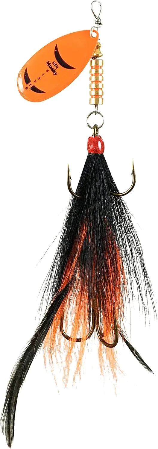 Guideline GTN Musky Slayer Tandem or Single, with Spinner Blade. (Chartreuse Black, Single)