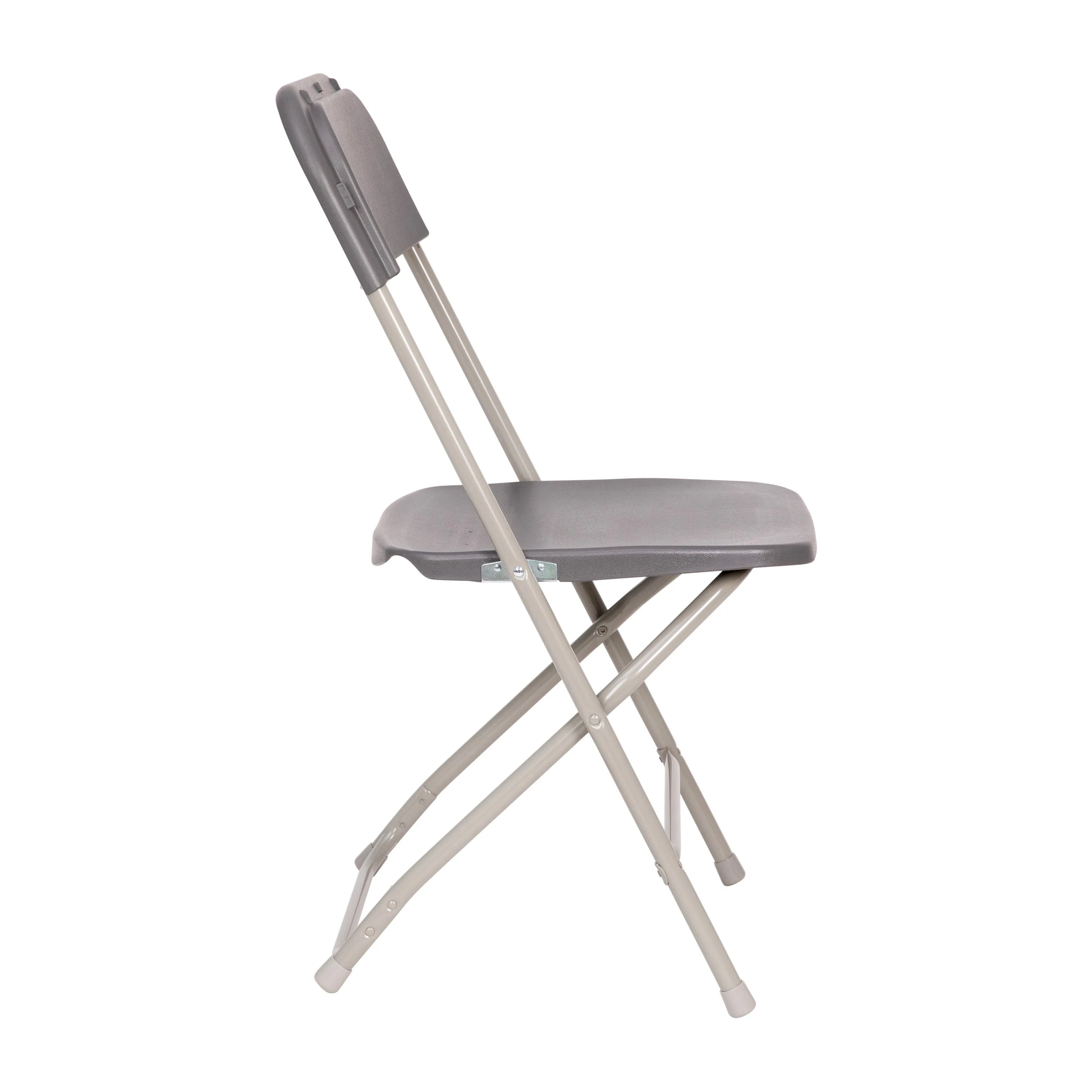 Hercules Big and Tall Commercial Folding Chair - Extra Wide 650LB. Capacity - Durable Plastic - Gray, 4-Pack