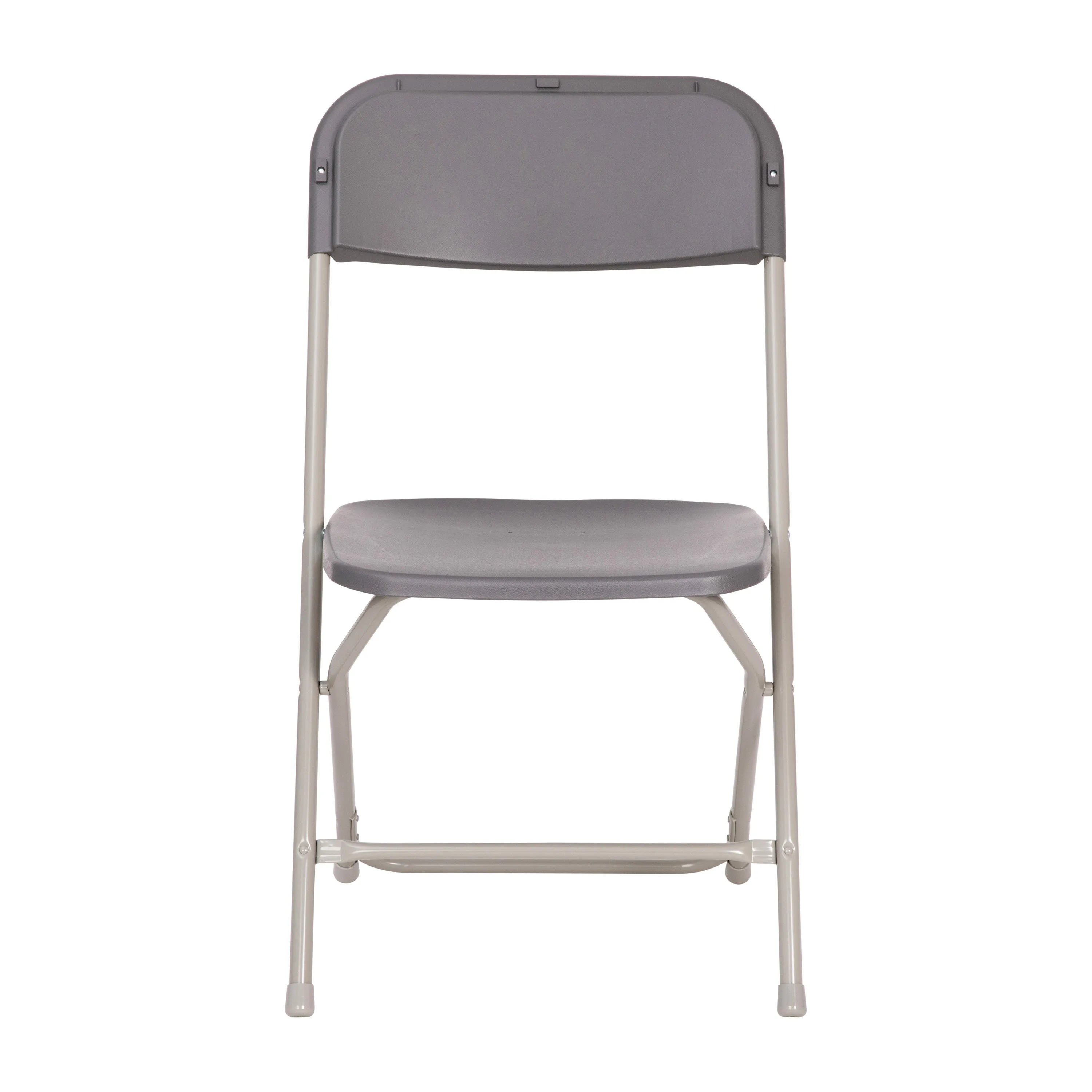 Hercules Big and Tall Commercial Folding Chair - Extra Wide 650LB. Capacity - Durable Plastic - Gray, 4-Pack