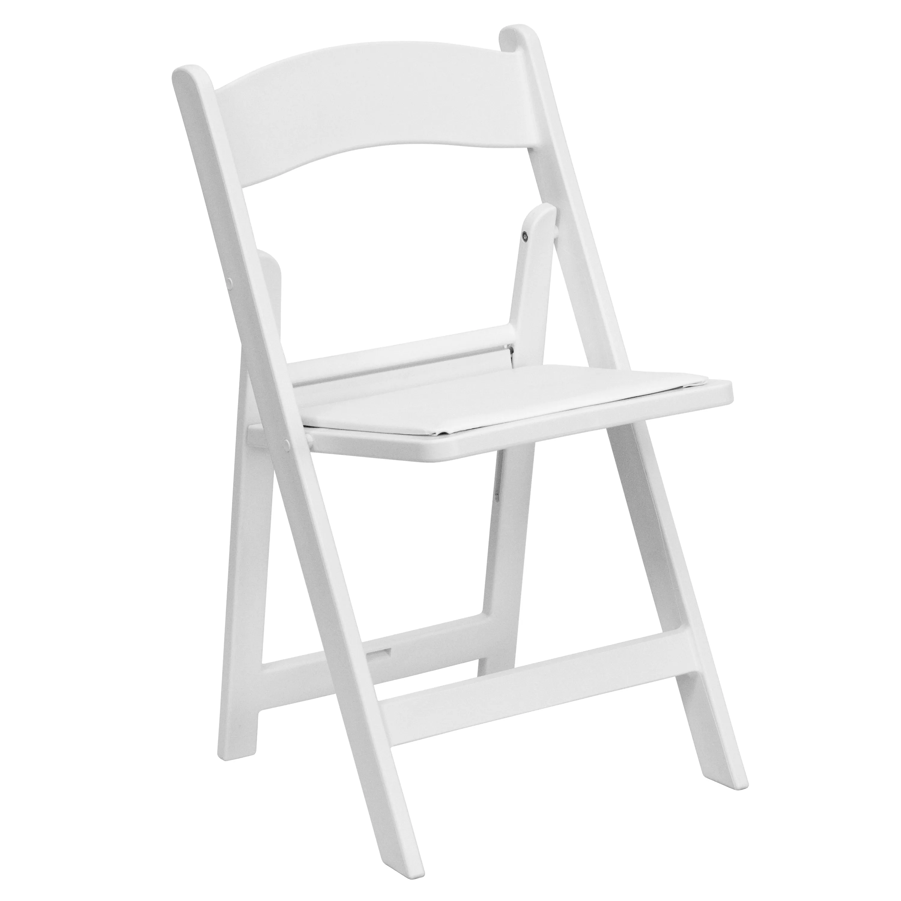 Hercules Folding Chair - White Resin - 2 Pack 800LB Weight Capacity Comfortable Event Chair - Light Weight Folding Chair