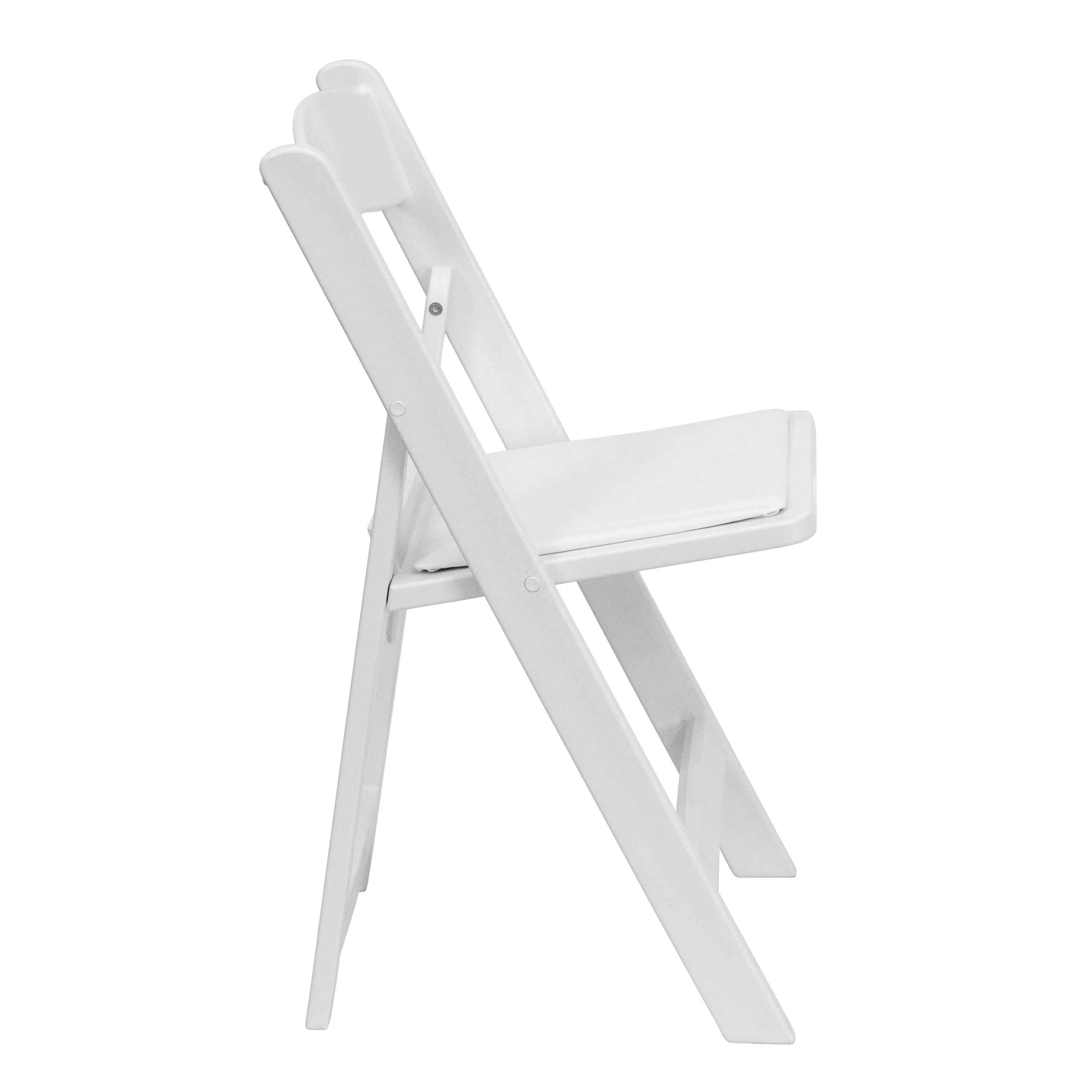 Hercules Folding Chair - White Resin - 2 Pack 800LB Weight Capacity Comfortable Event Chair - Light Weight Folding Chair