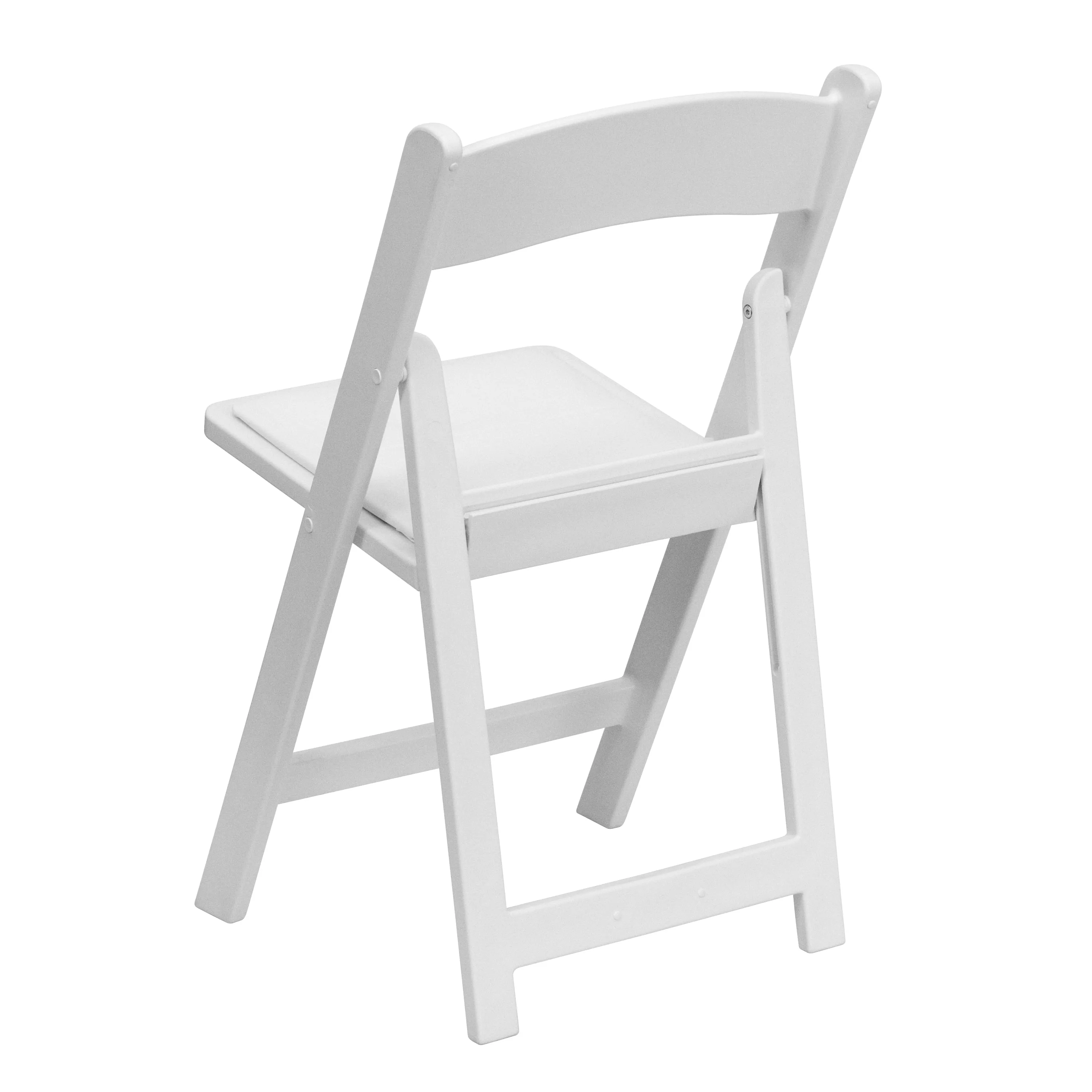 Hercules Folding Chair - White Resin - 2 Pack 800LB Weight Capacity Comfortable Event Chair - Light Weight Folding Chair
