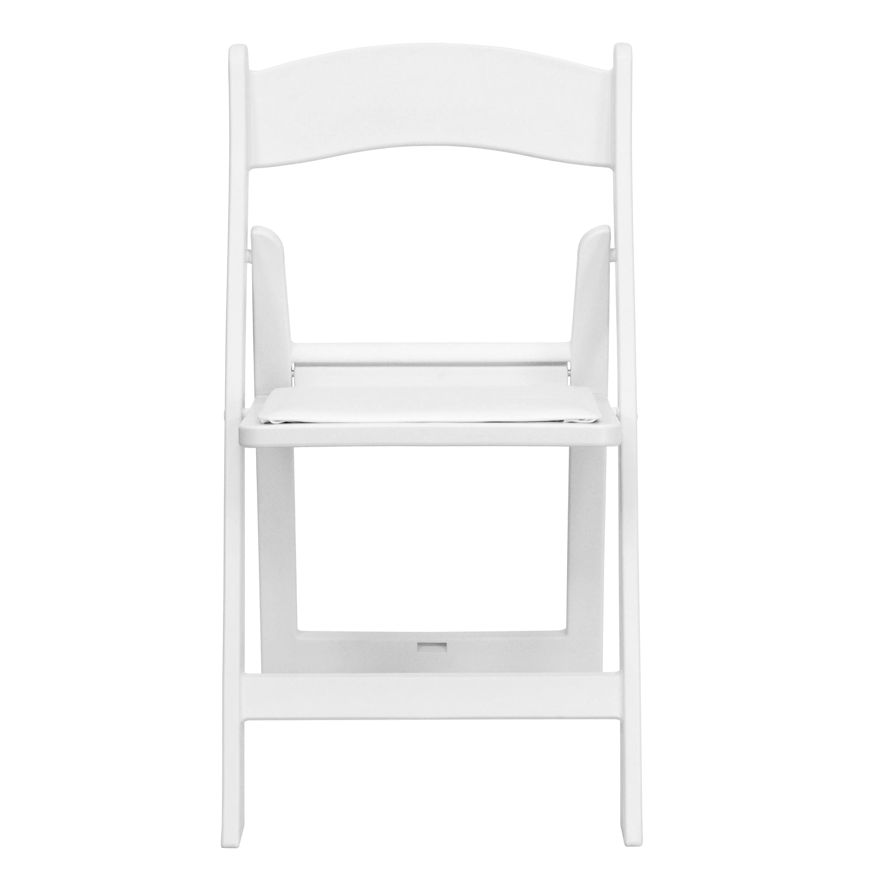 Hercules Folding Chair - White Resin - 2 Pack 800LB Weight Capacity Comfortable Event Chair - Light Weight Folding Chair