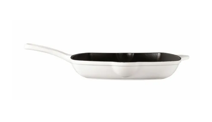 HUGE PRICE DROP BUNDLE: Bel Fer 10" Square Enameled Cast Iron Grill Pan   2.5 Qt Cast Iron Sauce Pot with Lid - Ships Quick!