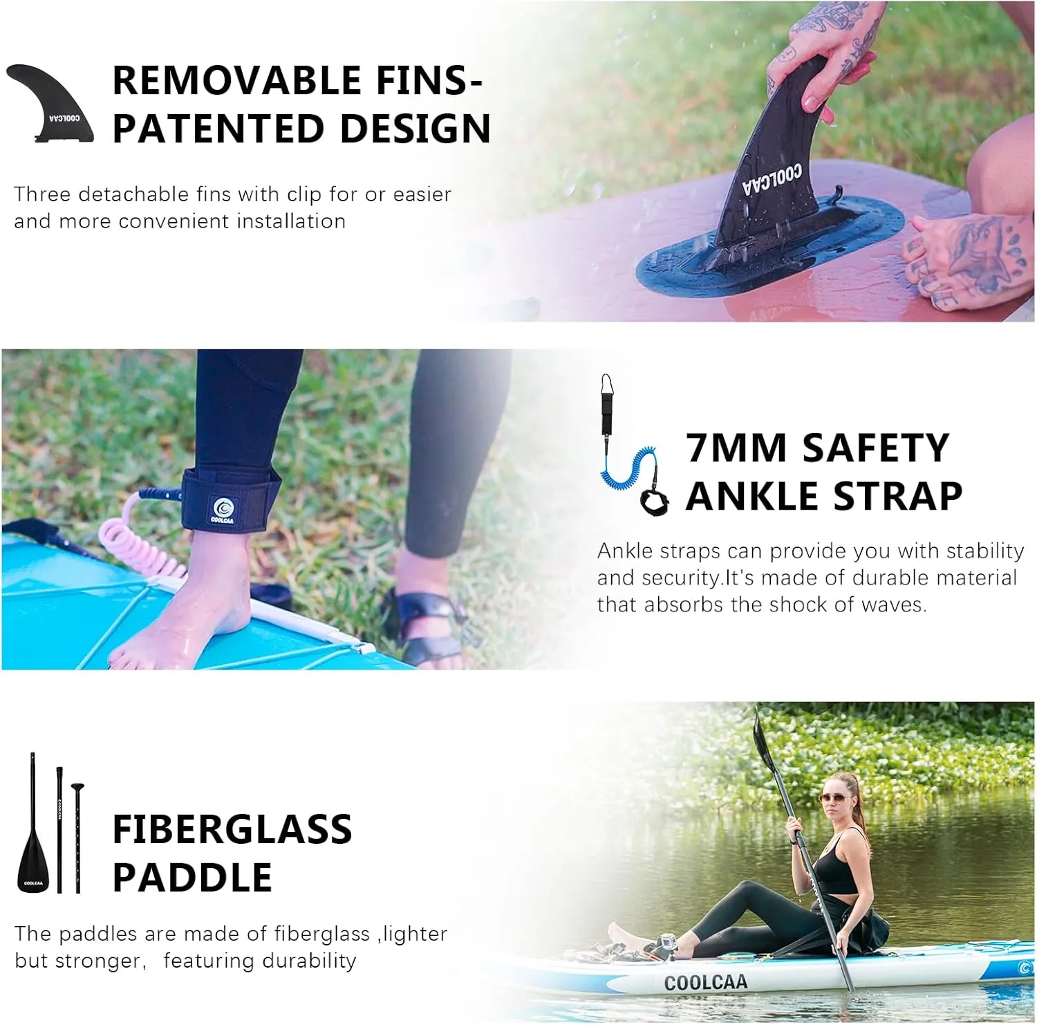 Inflatable Stand Up Paddle Boards, Inflatable Sup Board, Stand Up Paddle Boards for Adults, Ultra Stable Wide SUP for 2 1 People/Family/Big Size
