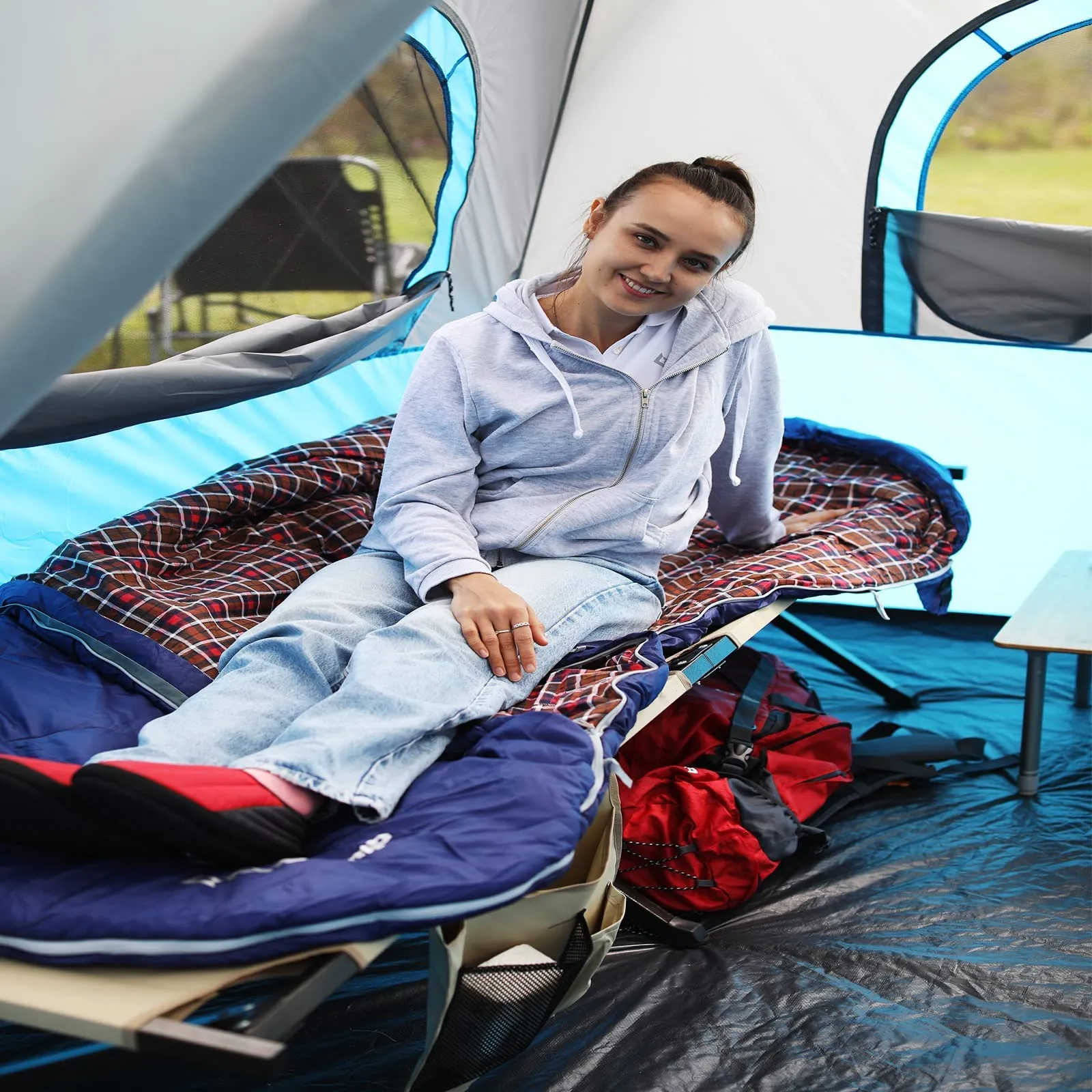 KingCamp 350g Filling Plus Size 3-4 Season Navy Sleeping Bag
