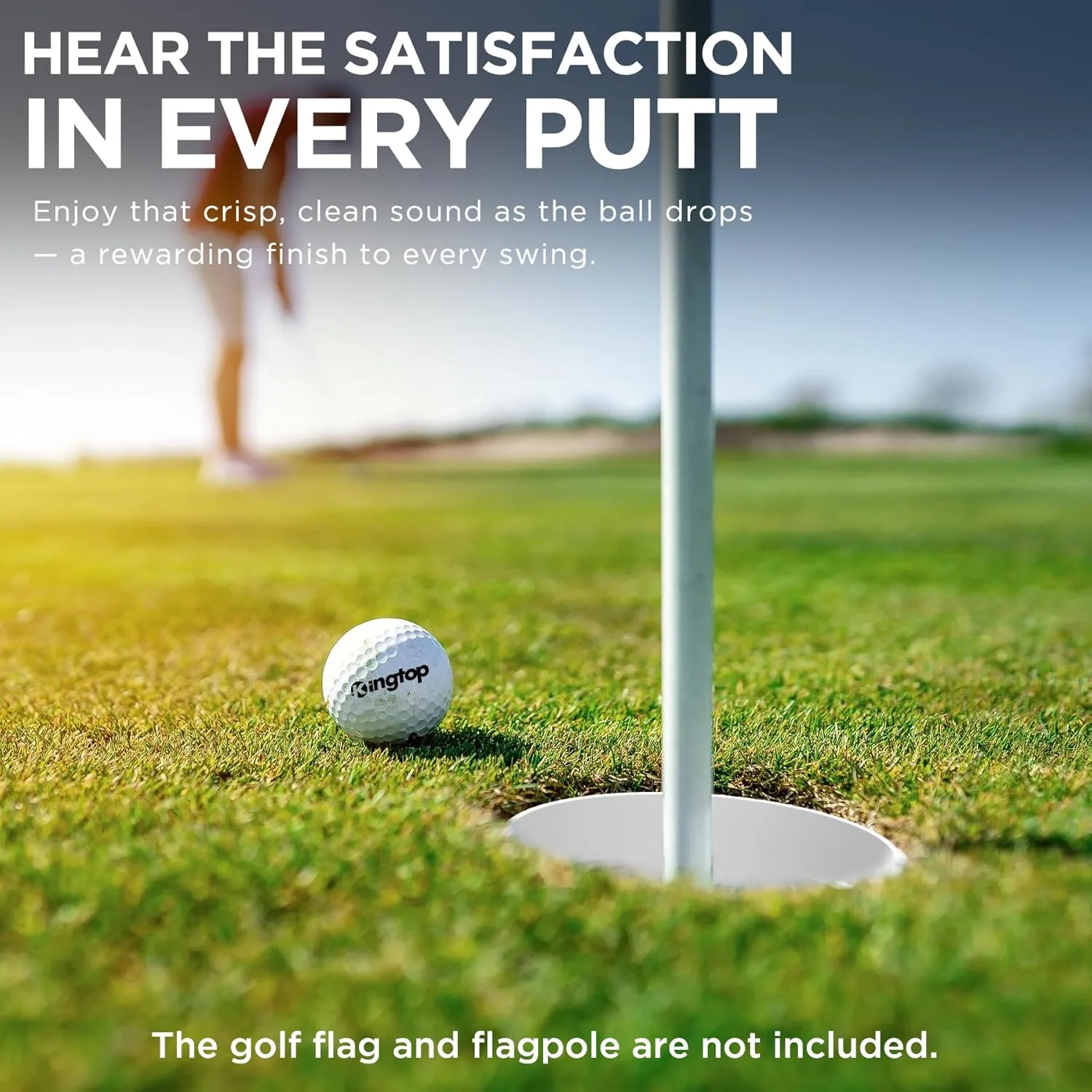 KINGTOP Golf Hole Cup  Fit PGA/USGA Regulations, Golf Accessories for Backyard Practice Putting Green, 4 Inches and 6 Inches Available