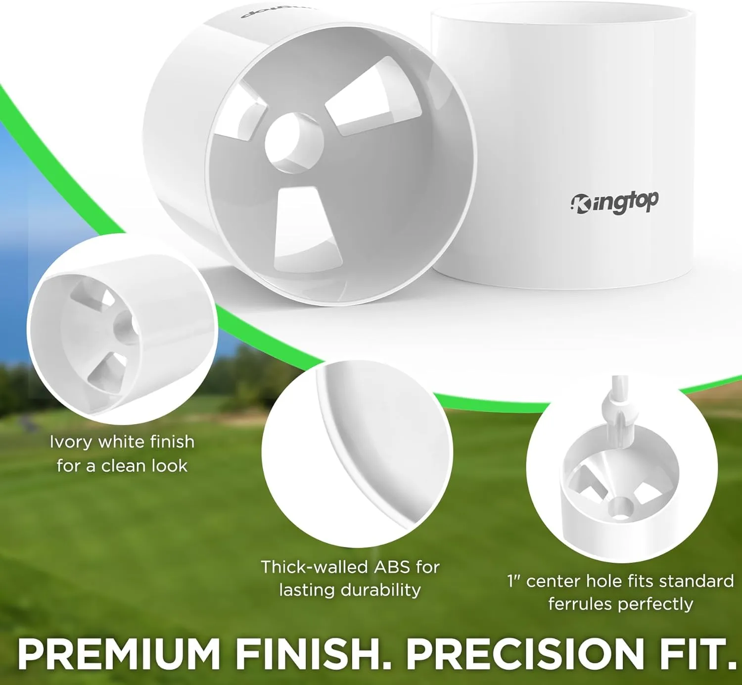 KINGTOP Golf Hole Cup  Fit PGA/USGA Regulations, Golf Accessories for Backyard Practice Putting Green, 4 Inches and 6 Inches Available