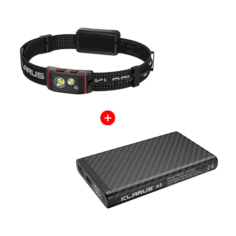 KLARUS HM5-V2 Ultra Thin Lightweight Trail Illuminator Headlamp 1900mAh for Night Running New Release
