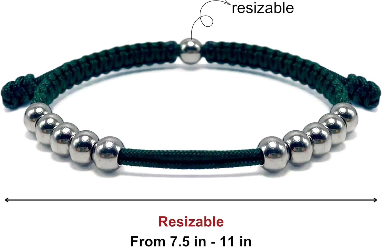 LAMIBEE Golf Stainless Steel 10 Beads Score Counter Bracelet, Golf Stroke Count Bracelet, Resizable and Easy to Adjust Golf Round Scoring Tracker, Durable and Stylish Golf Accessory