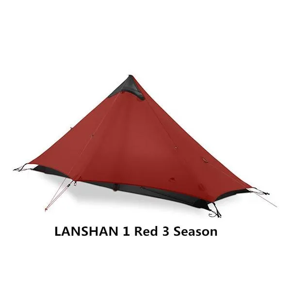 LanShan 2 3F UL GEAR 2 Person 1 Person Outdoor Ultralight Camping Tent 3 Season 4 Season Professional 15D Silnylon Rodless Tent
