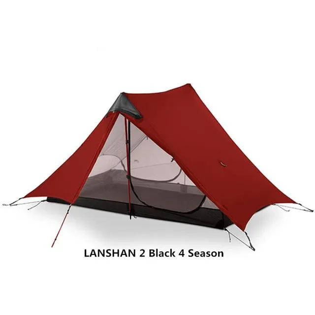 LanShan 2 3F UL GEAR 2 Person 1 Person Outdoor Ultralight Camping Tent 3 Season 4 Season Professional 15D Silnylon Rodless Tent