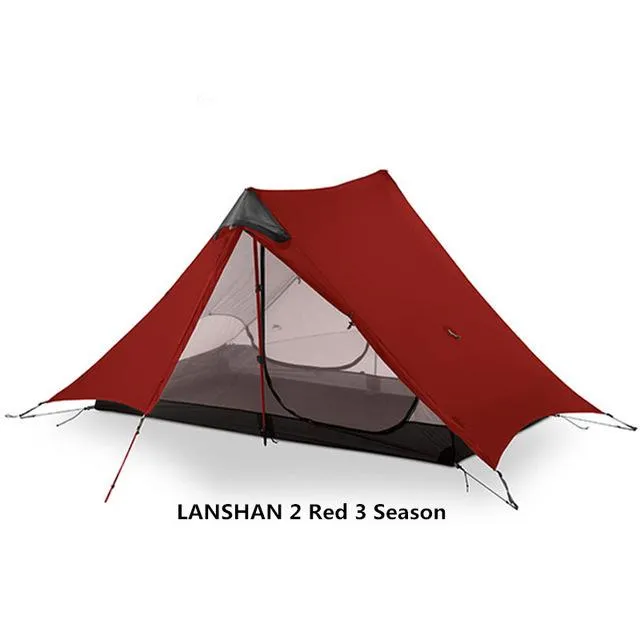 LanShan 2 3F UL GEAR 2 Person 1 Person Outdoor Ultralight Camping Tent 3 Season 4 Season Professional 15D Silnylon Rodless Tent