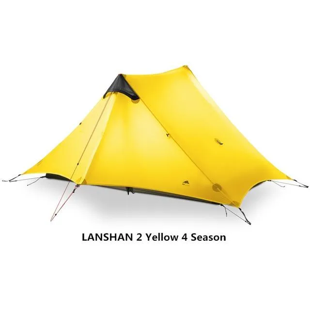 LanShan 2 3F UL GEAR 2 Person 1 Person Outdoor Ultralight Camping Tent 3 Season 4 Season Professional 15D Silnylon Rodless Tent
