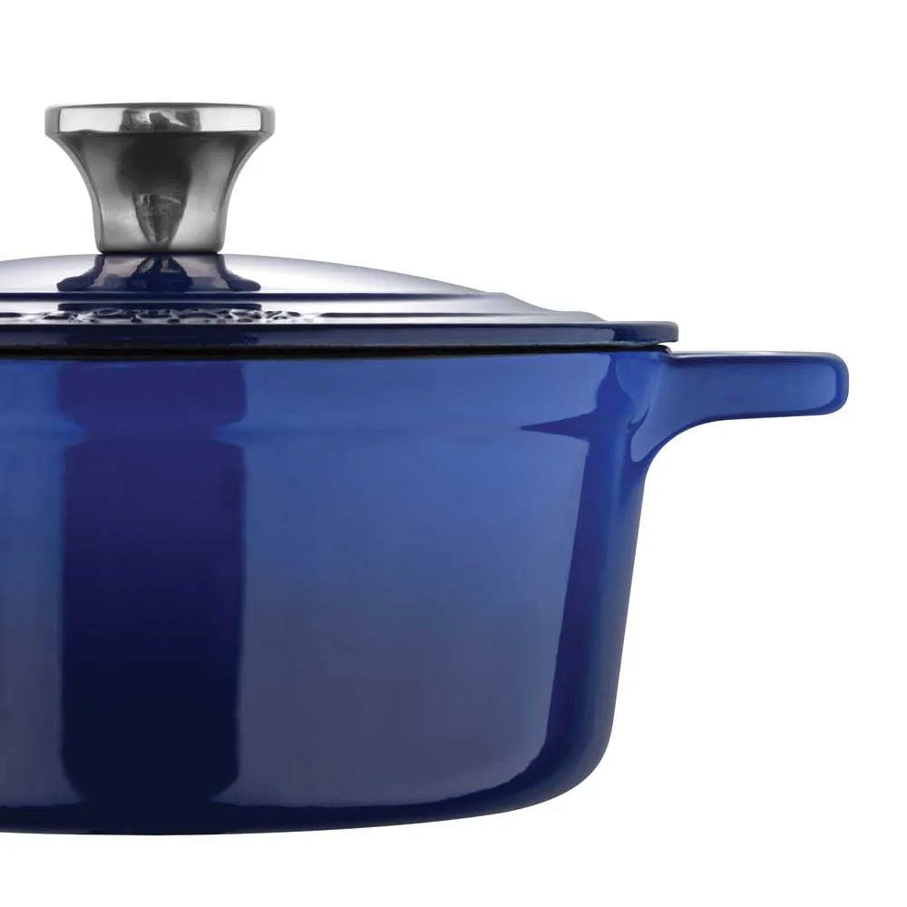 Legacy by MasterPRO - 2 Qt Legacy Enamel Cast Iron Dutch Oven, Blue