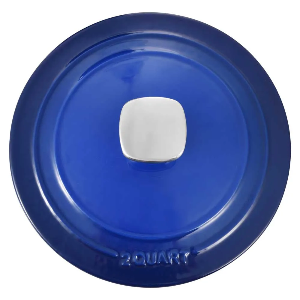 Legacy by MasterPRO - 2 Qt Legacy Enamel Cast Iron Dutch Oven, Blue