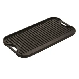 Lodge Logic Preseasoned Cast Double Burner Grill and Griddle