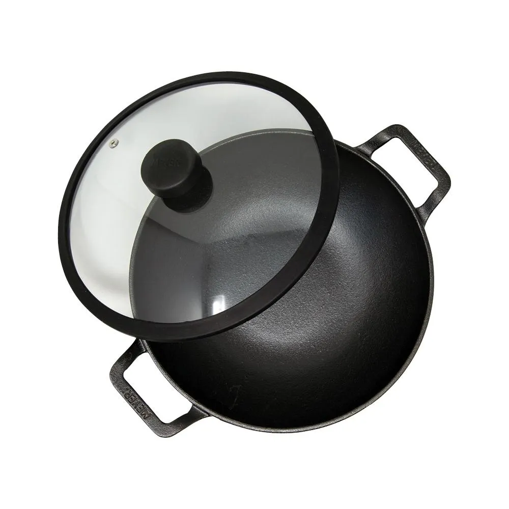 Meyer Cast Iron 26cm/3L Kadai with lid