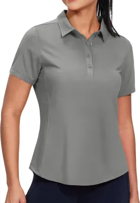 MIER Womens Golf Polo Shirts Short Sleeve Quick Dry Sun Protection Active UV Shirts Collared Tennis Tops, 4 Buttons MIER Womens Golf Polo Shirts Short Sleeve Quick Dry Sun Protection Active UV Shirts Collared Tennis Tops, 4 Buttons