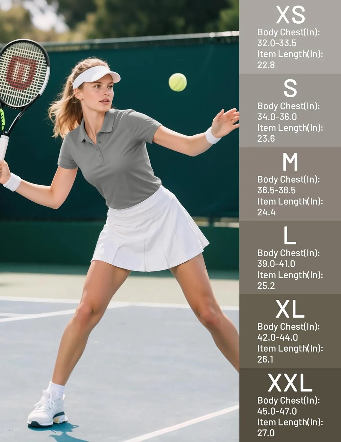 MIER Womens Golf Polo Shirts Short Sleeve Quick Dry Sun Protection Active UV Shirts Collared Tennis Tops, 4 Buttons
